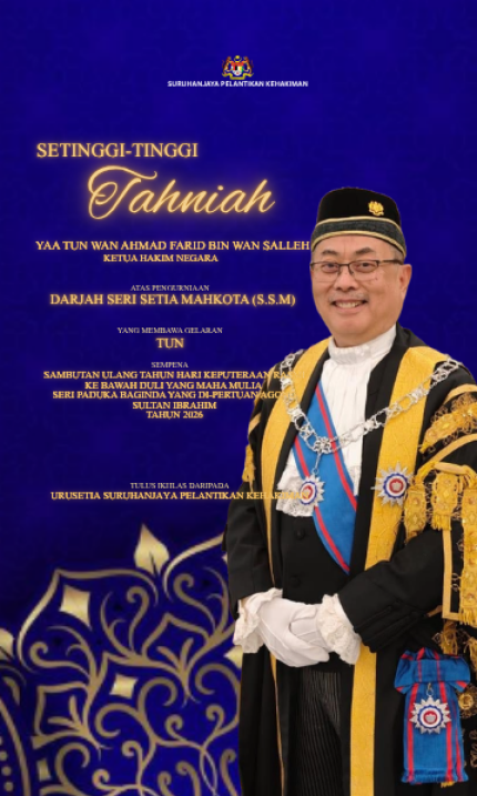 Tahniah  Ketua Hakim Negara
