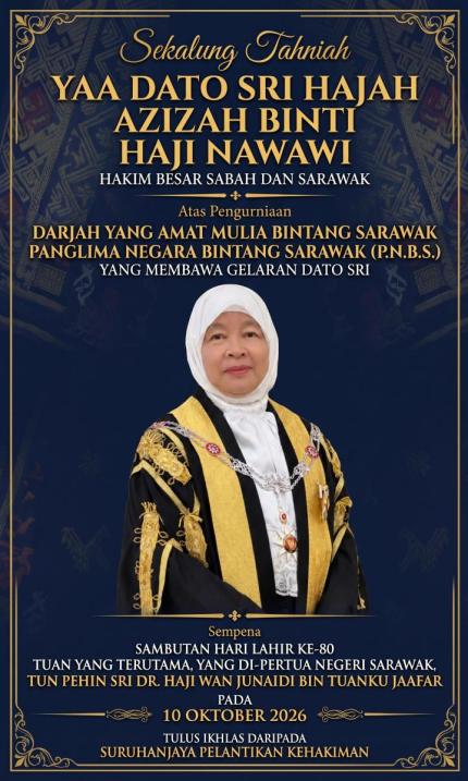 Tahniah Hakim Besar Sabah dan Sarawak